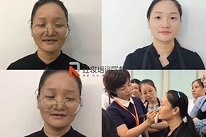 海口红妆学校老年妆教学