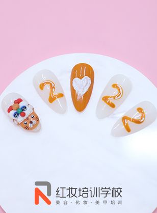 海口美甲要学多久？虎系新年美甲作品