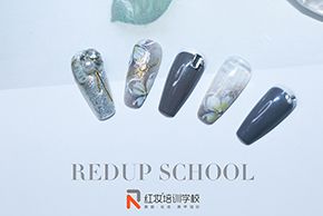 海口美甲培训学校作品集·清新栀子花美甲