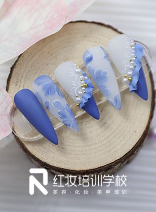 海口红妆学校新中式国风美甲，中国风十足！
