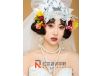 海口红妆学校莫奈油画妆亮相艺术展，模特犹如油画走出